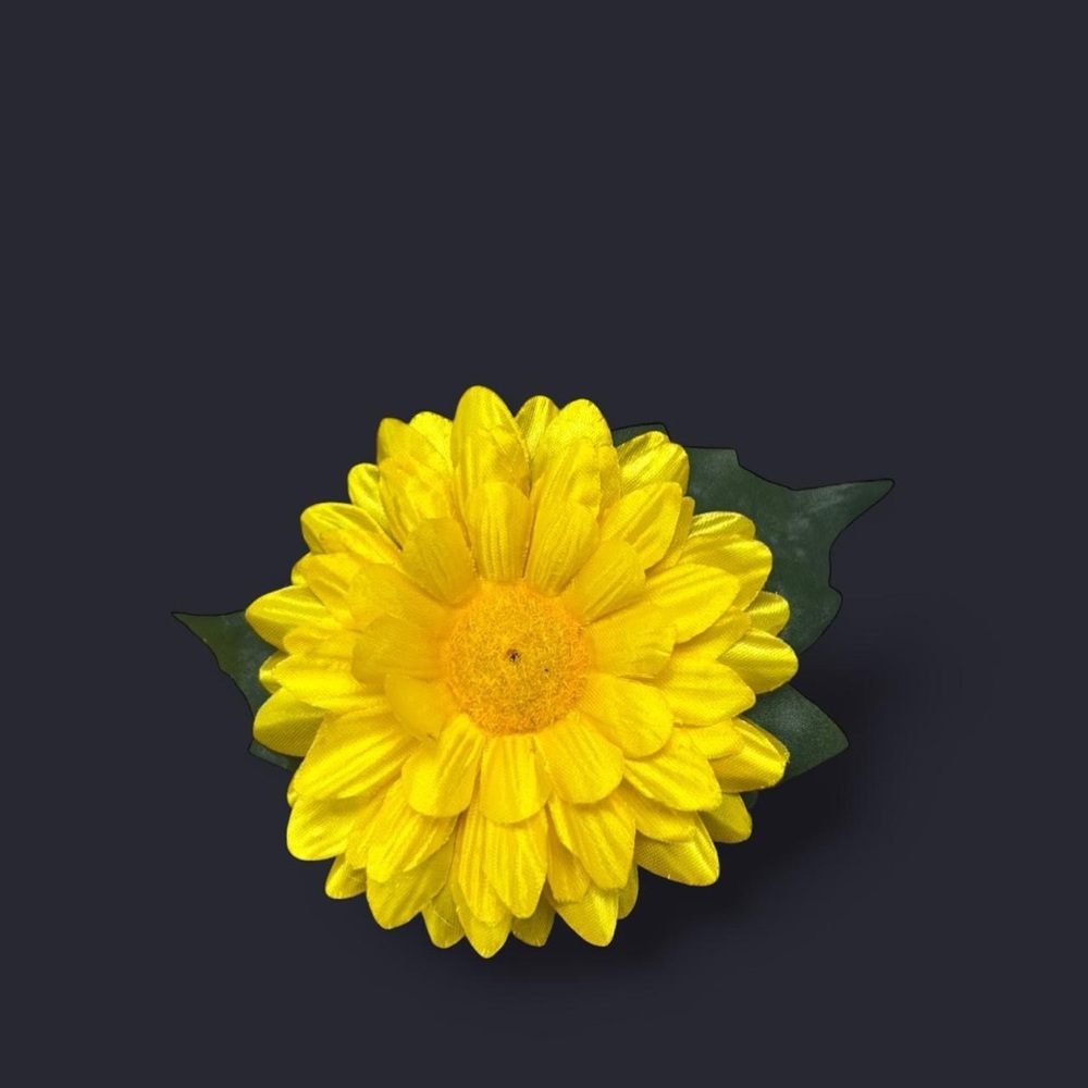 Bright Yellow Flower Hair Clip